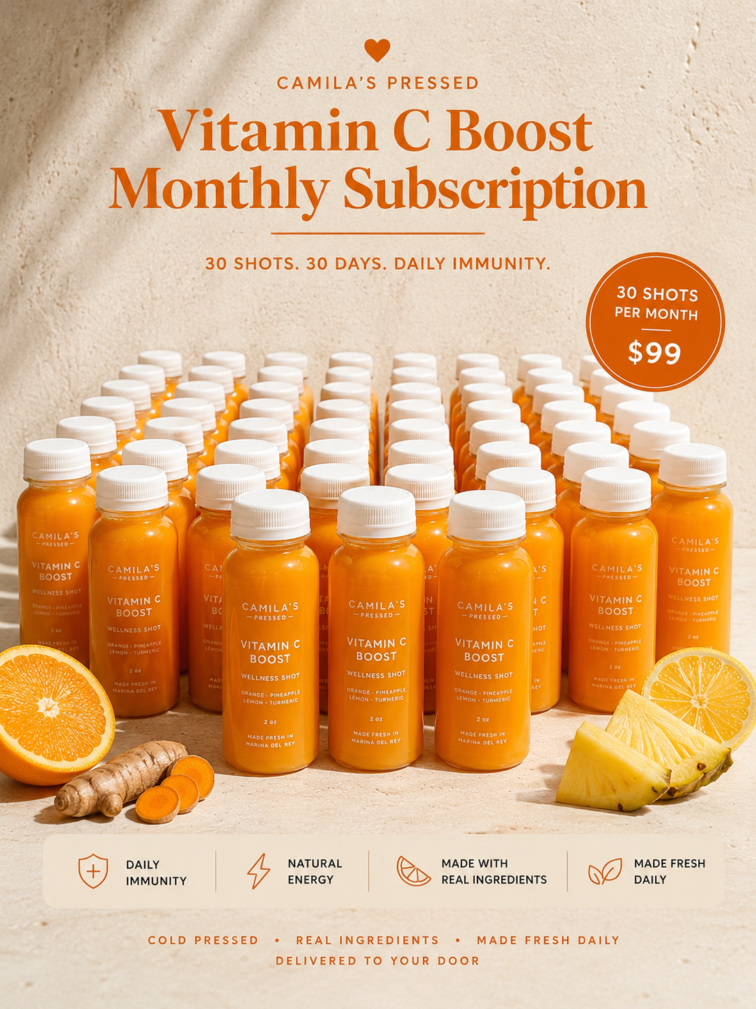 30 X Vitamin C Boost • 2 oz • Weekly Delivery 🍊