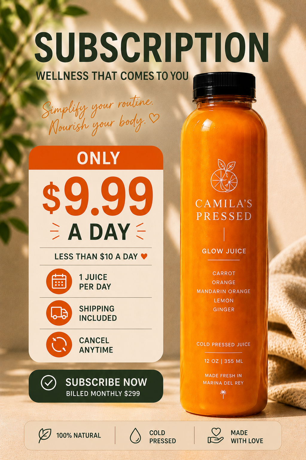 30 X Vitamin C Juice • 12 oz • Weekly Delivery 🍊